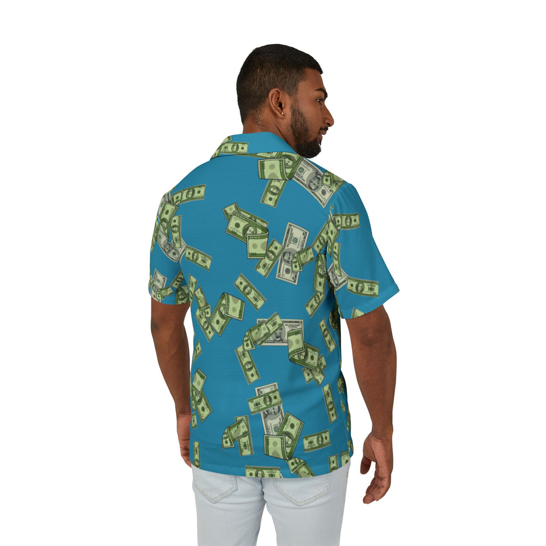 Men's Hawaiian Camp Shirt - Fun Money Design for Beach Vibes & Summer Parties