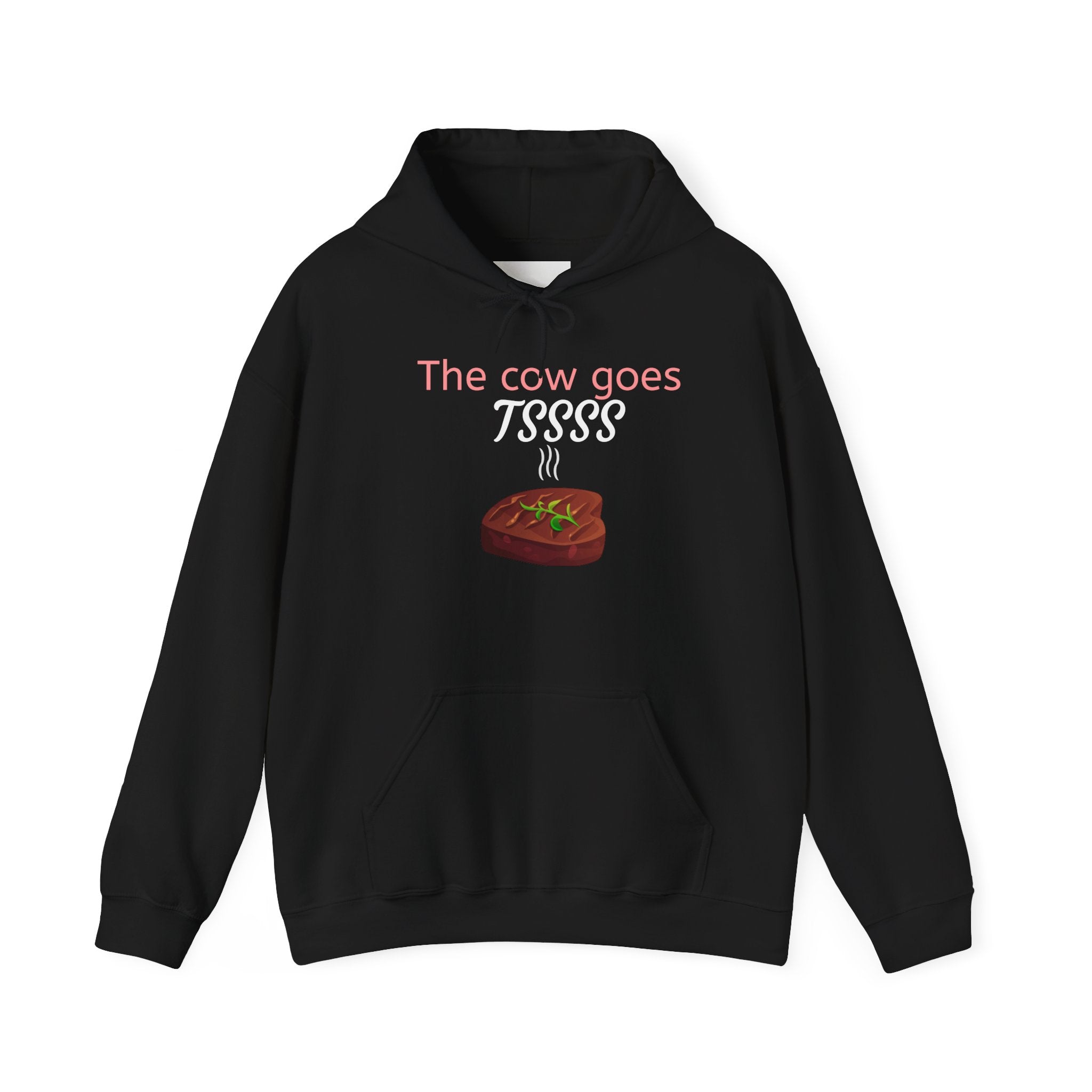 Funny Pun Hoodie: Cow Goes Tssss.