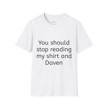 'Stop Reading and Start Davening' T-shirt.